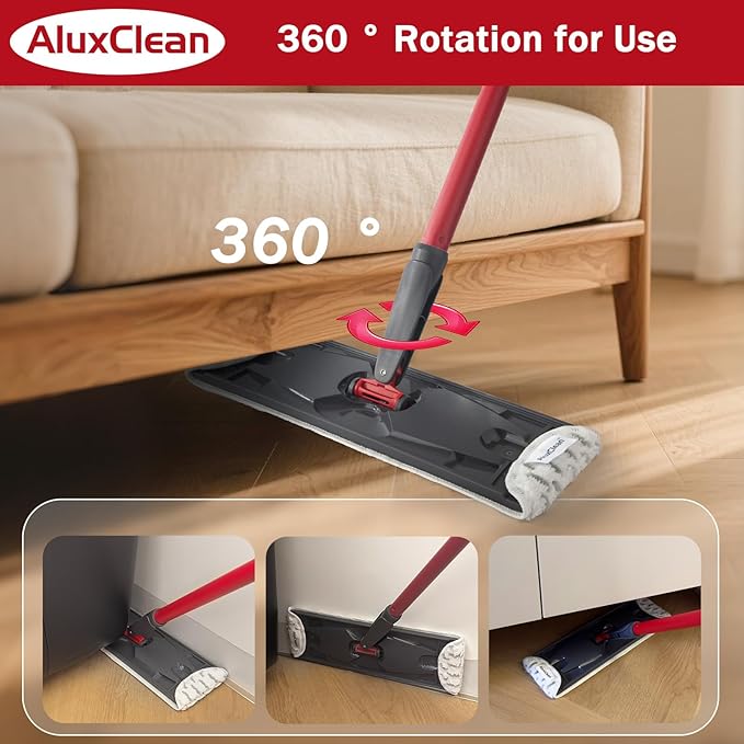5 Pack H2PrO Flat Mop Pad Replacements Compatible with O Cedar H2PrO Flat System, New Upgrade for Deep Cleaning, Machine Washable Reusable Microfiber Durable Mop Refill for All Hard Floor