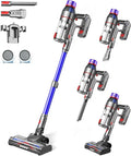 Cuzmok Cordless Stick Vacuum Cleaner for Home: Power Suction Vacuum Tangle-Free Lightweight Design & 2600mAh Detachable Battery Up to 50mins Runtime for Pet Hair Carpet Hardwood Floor