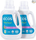 ECOS Laundry Detergent Liquid, 100 Loads - Dermatologist Tested Laundry Soap - Hypoallergenic, EPA Safer Choice Certified, Plant-Powered - Lavender, 50 Fl Oz (Pack of 2)