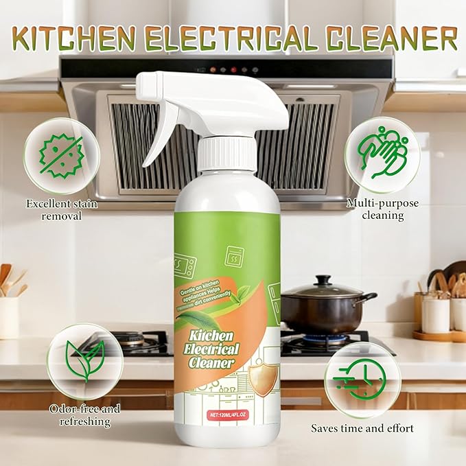 Electrolyzed Ion Kitchen Cleaner Spray, Cleanse Kitchen Appliance Cleaner,Multi-purpose Household and Kitchen Cleaning Spray,Natural Formula to Household Appliances(4FL OZ*2PCS)