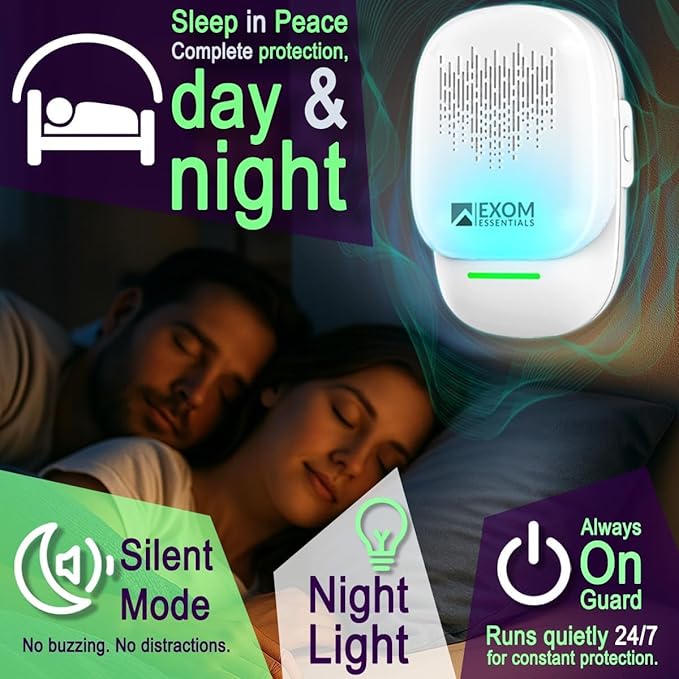 T-26, Ultrasonic Pest Repeller Wall Plug-in Most Effective Than Repellents - Get Rid of - Rodents, Squirrels, Mice, Rats, Bats, Roaches, Ants, Spiders, Bed Bugs, Мosquito, Insects, Fleas (2 Pack)
