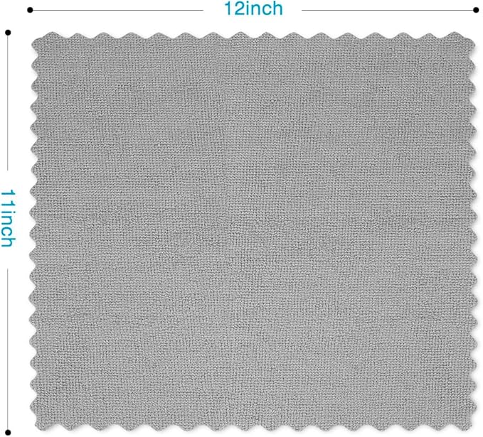 Orighty Microfiber Cleaning Cloth, 5 Pack Highly Absorbent Cleaning Rags, Household Cleaning Supplies, Reusable Lint Free Cloths Microfiber Rag for House, Kitchen, Car Care, 12x11 inch, Grey