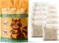 Natural Raccoon Repellent Granules | Eco-Friendly, Non-Toxic & Long-Lasting Protection with Garlic, Peppermint & Wintergreen Oils | Safe for Pets and Children |10-Pack (25g per Bag)