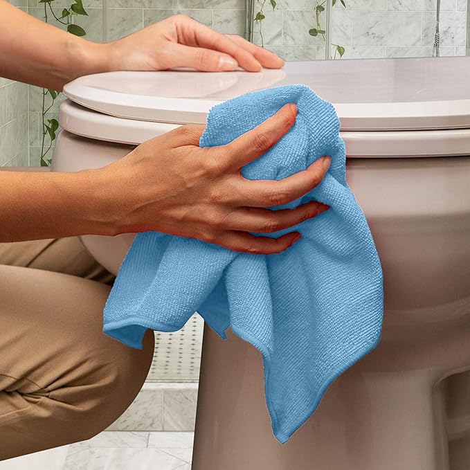 Avalon Towels Microfiber Cleaning Cloths (Value Pack of 36) - Size 16 x 16 Inches, Highly Absorbent Cleaning Rags, Lint Free, Reusable and Washable, Microfiber Towels for Cars