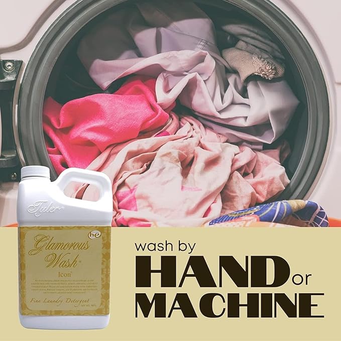 Worldwide Nutrition Bundle: Tyler Glamorous Wash Icon Scent Laundry Liquid Detergent - Luxury Liquid Laundry Detergent - 32 oz (907 g) Container and Multi-Purpose Key Chain