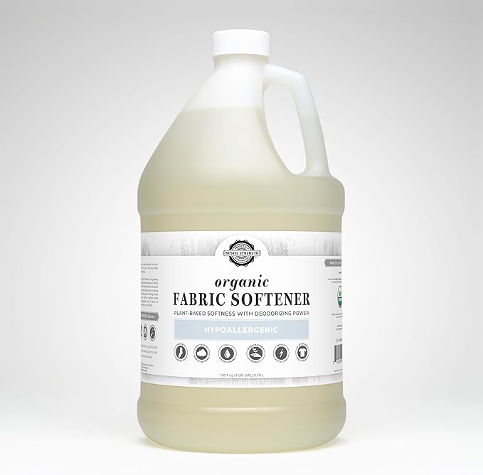 Rustic Strength Natural Fabric Softener, Non-Toxic, Biodegradable, Gallon Plastic