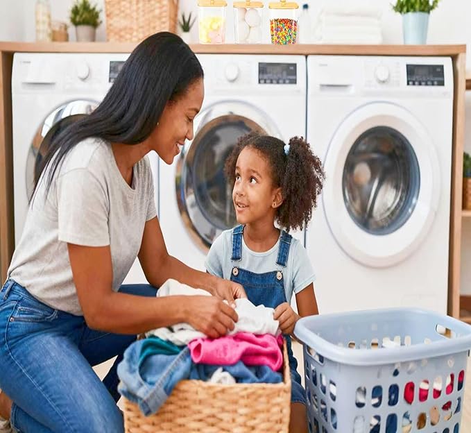 4+2-Piece Laundry Storage Set: Includes a clear laundry pod storage box and a liquid detergent dispenser. Perfect for fabric softener, powdered detergent, and more. A thoughtful gift for Momfor moms.