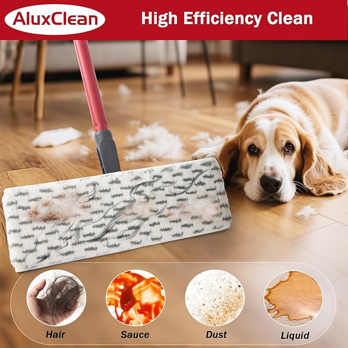 5 Pack H2PrO Flat Mop Pad Replacements Compatible with O Cedar H2PrO Flat System, New Upgrade for Deep Cleaning, Machine Washable Reusable Microfiber Durable Mop Refill for All Hard Floor