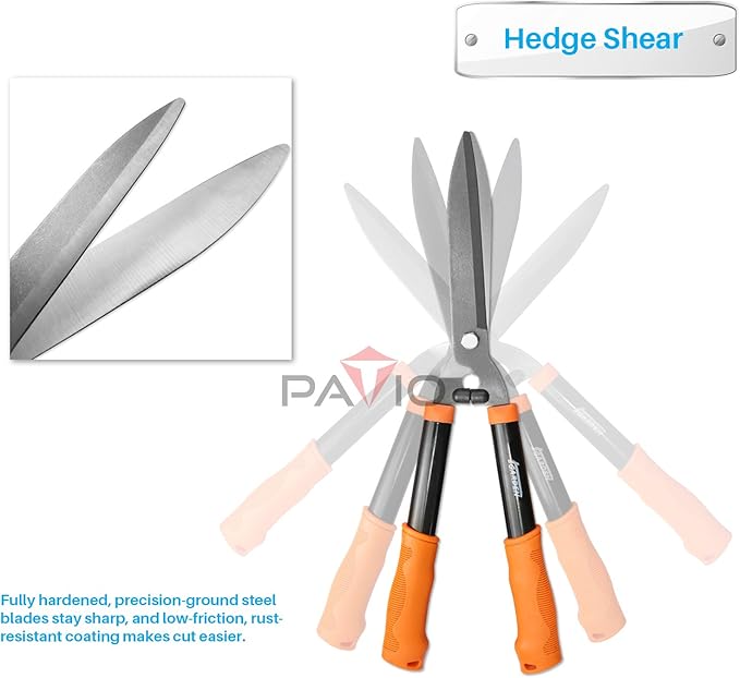 Patio Paradise Garden Tool Loppers 3 PCS - Hedge Shear, Shrub Shears Purner, Tree Trimmer, Pruning Clippers, Branch Cutter Kit, Heavy-duty Shears for Yard, Lawn, Gardening Gift