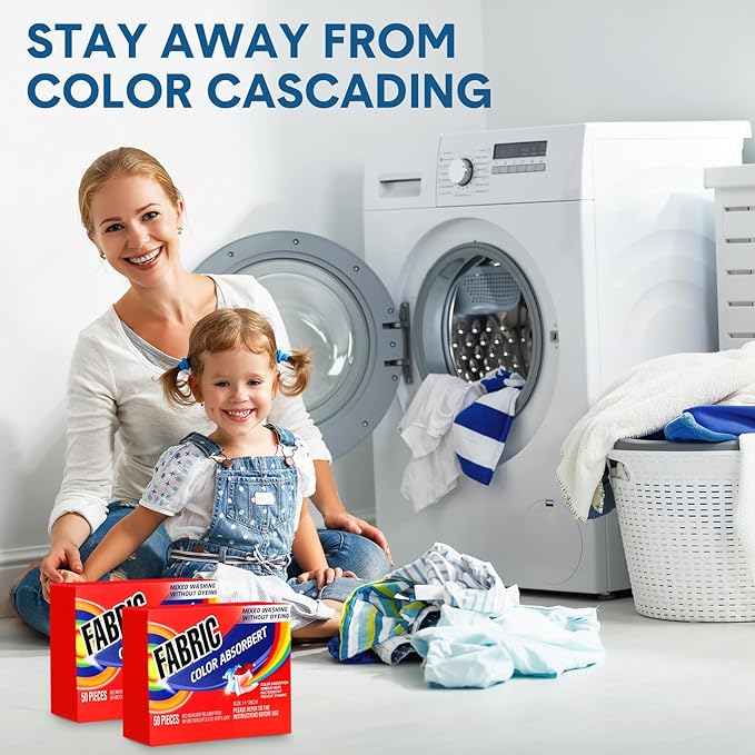 200 Pcs Color Absorber Laundry Sheets Color Dye Guard Sheets for Laundry Prevent Runs or Bleeds Fragrance Free Trapping for Home Apartment