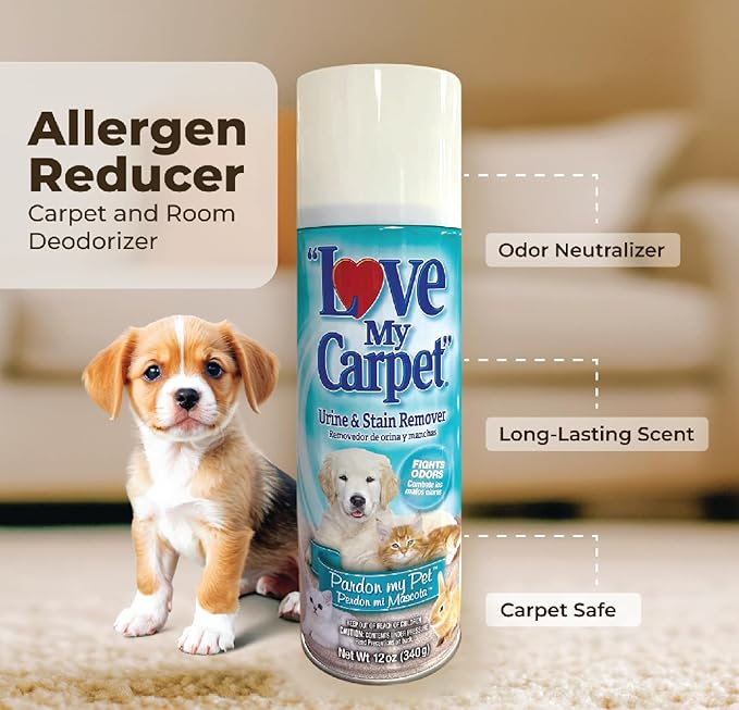 Love My Carpet Pet Special Heavy Foam,Carpet Cleaner,Urine,Pet Stain And Odor Remover,Carpet Cleaner Solution,2 Pack Of 12oz