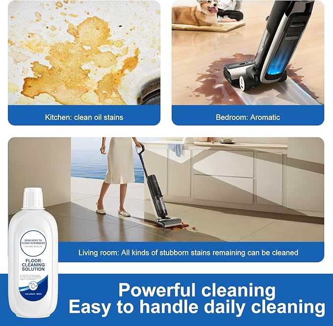 Floor Cleaning Solution Compatible With Tineco, Deep Cleans for Multiple Hard Floors, Suitable With All Robot Vacuums with Mopping and Cordless Wet/Dry Vacuum Mop Cleaner (Original 1 Bottle)