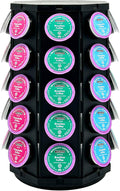 K Cup Coffee Pod Holder Storage Carousel Organizer Stand Compatible with 40 K-Cup Pods(Black-001)