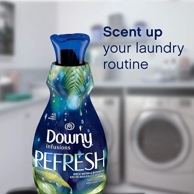 Downy Infusions Laundry Fabric Softener Liquid, Refresh, Birch Water & Botanicals, 56 Fl Oz