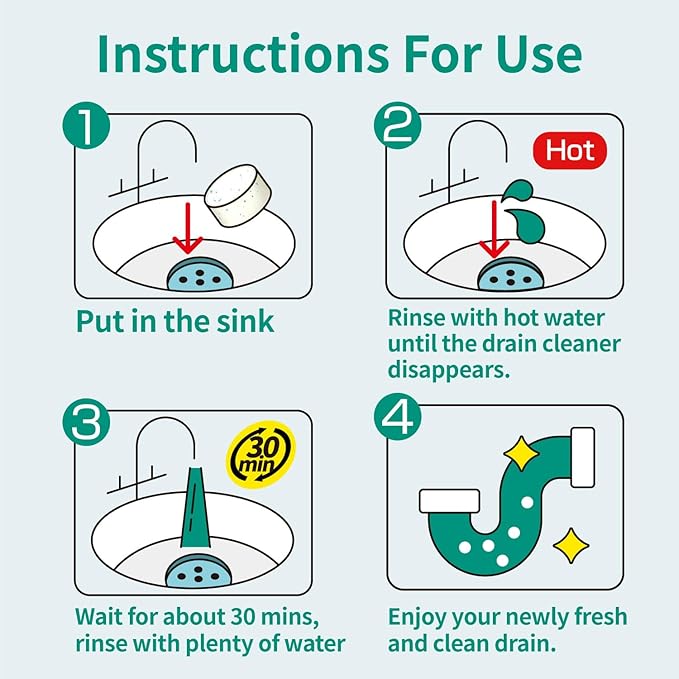 Soulink Drain Clog Remover - 16 Pack Powerful Sink Drain Cleaner