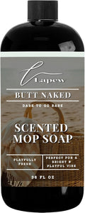 Lapew Butt Naked Scented Mop Soap - Luxury Floor Cleaner Concentrate for Mopping Tile, Laminate, Vinyl & Hardwood | Streak-Free, Low-Foam | 36 oz
