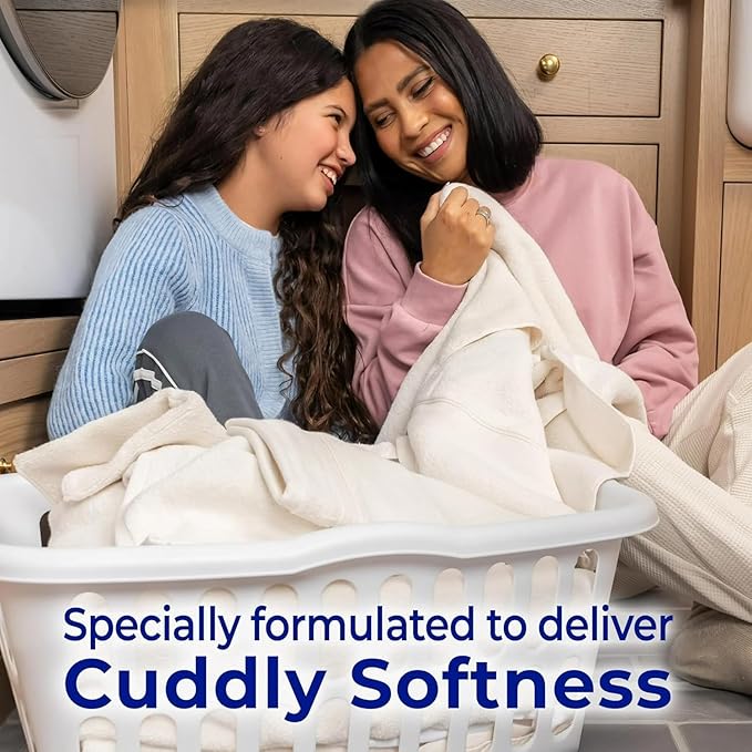 259 Loads Snugle Advanced Softness Liquid Fabric Softener, Blue Sparkle, 4-in-1 Benefits, HE Compatible