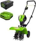 Greenworks 60V 8" Cordless Cultivator/Tiller + 4.0Ah Battery and Charger