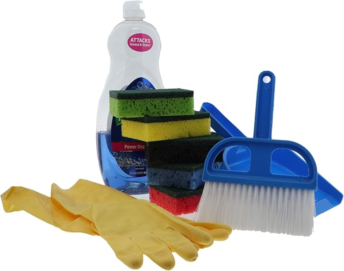 Small Dustpan Set with Brush - Green