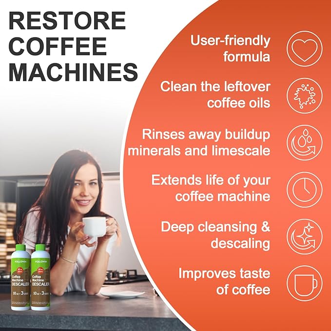 FOLLOWIN Mold and Mildew Bathroom Cleaner Gel 18oz, Coffee Machine Cleaner and Descaler, Espresso Coffee Maker Cleaner