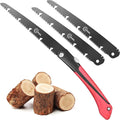 Folding Camping saw 10 inch – SK9 High-Carbon Steel TEFLON-Coated Rust-Resistant, 2 Locking Positions, Hand Saw for Garden Tree Limbs, Wood Cutting & Outdoor Camping (2 Extra Blades)