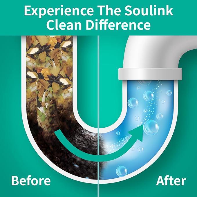 Soulink Drain Clog Remover - 16 Pack Powerful Sink Drain Cleaner