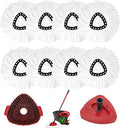 10Pcs Mop Heads Replacement,Spin Mop Replacement Head Compatible with Cedar Easywring 1-Tank System,Including 8 Spin mop Replacement Heads,1 Brush Head and 1 Base Machine Washable & Easy to Replace