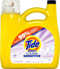 Tide Simply Clean & Sensitive Liquid Laundry Detergent, Cool Cotton Scent, 89 Loads, 117 fl oz