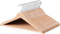 Amazon Basics Wood Suit Clothes Hangers for Closet Organizer, Natural, 30-Pack