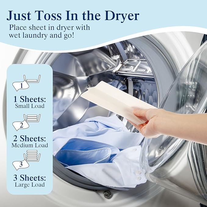 720 Count Dryer Sheets Bulk Fabric Softener Lavender Scent Plant Formula Organic Naturally Softens and Removes Static Cling