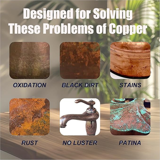 Truey Copper Pot Cleaner, Restores Shine & Removes Tarnish from Copper Wares, Multi-purpose Cleanser, Metal Polishing Compound detergent (60ml)
