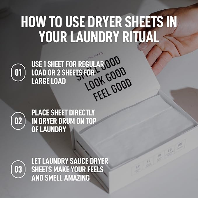 Laundry Sauce - 02 Sets of Luxury Scented Laundry Dryer Sheets Bundle (Australian Sandalwood and Siberian Pine), Premium Dryer Sheets with High-End, Sophisticated Fragrances