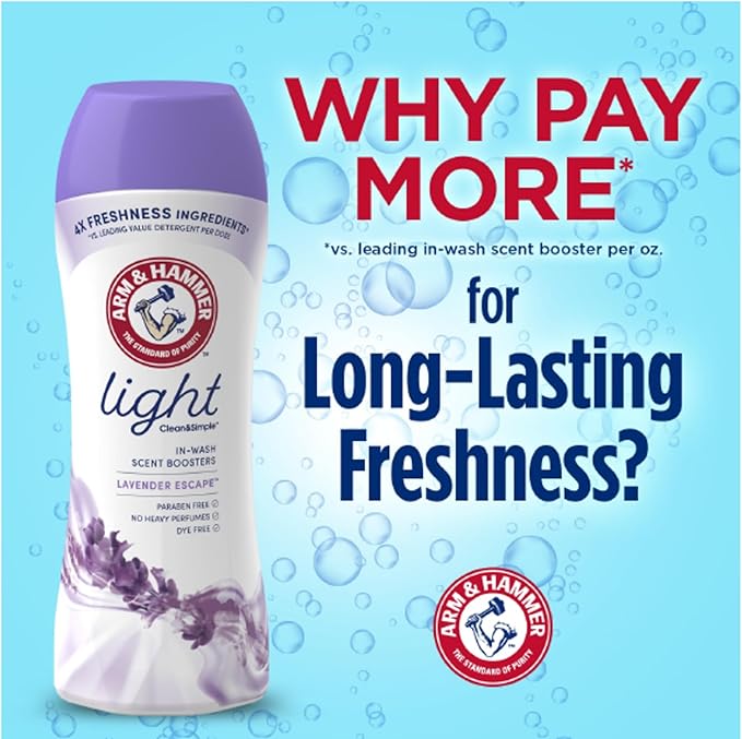 Arm & Hammer Light In-Wash Scent Booster Lavender Escape 24oz (Pack of 2)