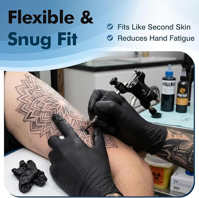 Fixwal Gloves for Cooking Food Prep, Black Disposable Nitrile Gloves, 4 Mil, 120 Count, Cleaning Service Gloves, Latex Free, Powder Free