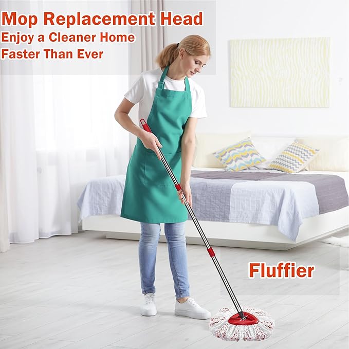Spin Mop Replacement Head 5 Pack Mop Refill Compatible with Ocedar Triangle Swivel Mops Microfiber Swivel Mop Refill,Deep Clean,Machine Washable and Easy to Replace