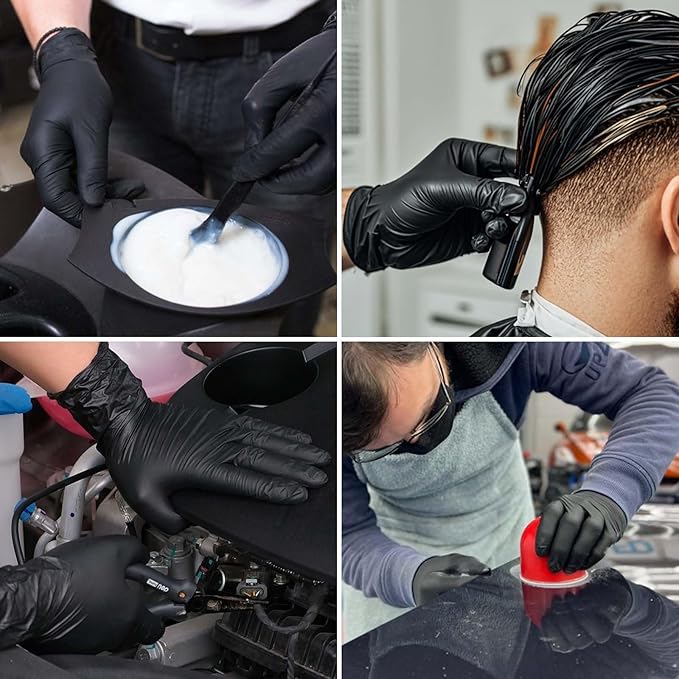 Nitrile Disposable Gloves, Latex-Free & Powder-Free, Ideal for Cleaning, Food Prep and Household Use