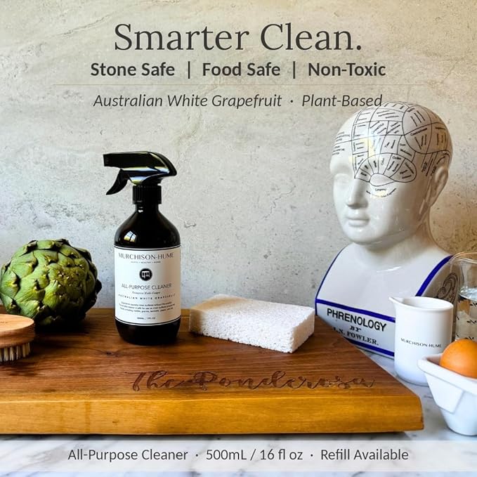 Murchison-Hume All Purpose Cleaner Spray | Plant Based Multi-Surface | Non-Toxic | Food & Pet Safe | Stone & Marble Safe | Degreaser | Kitchen & Bath | Refill Available | Australian White Grapefruit