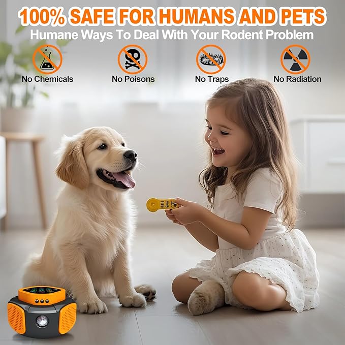 Ultrasonic Pest Repellent Plug in, Indoor Pest Rodent Control for Roach, Mosquito, Mouse, Bugs, Rodent, Mice, Spider, Ant, Electronic Repellent Device with 5 Mode Switching