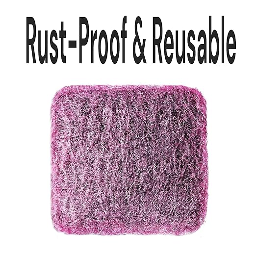 60-Pack Red Stainless Steel Soap Pads | Bulk Reusable Steel Wool Pads for Heavy-Duty Cleaning | Scouring Pads Kitchen Scrubber