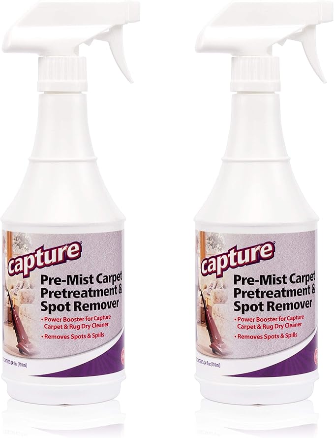 Capture Carpet Total Care Kit 100 & Pre-Mist Soil Release for Carpet Dry Cleaner, Carpet Cleaning Pre Spray (2 Pack) - Bundle