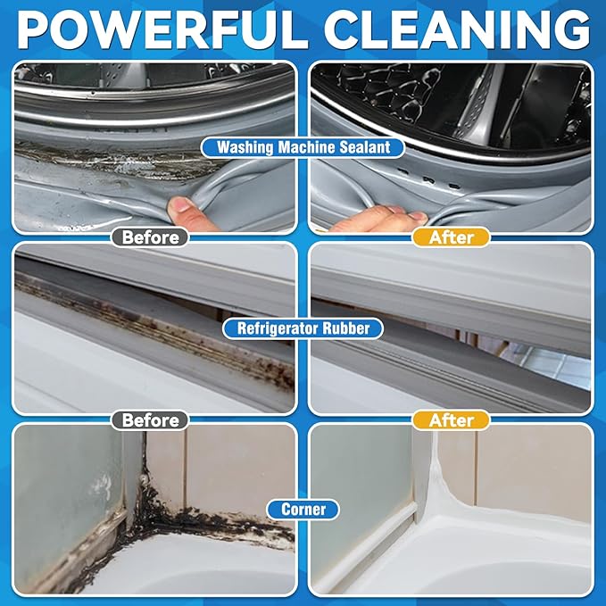 HomeMold Stain Remover Gel, Effective Washing Machine Cleaner for Front Load Washer, All-Purpose Cleaning Gel for Penetrating for Bathroom, Shower and Bathtub Tile Grout