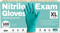 SUP Powder-Free Nitrile Gloves, 100 Count Food Safe Latex-Free Disposable Gloves for Medical Cooking Cleaning Food Prep, Teal