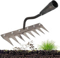 Iron Weeder Tool Without Long Handle, 8 Teeths Manual Weeder Remover Tool, Hand Weed Rake and Garden Hoe for Gardening, Heavy Duty Uprooting Weeding Pull for Yard, Lawn, Patio and Garden