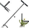 39"/42" Stand Up Weeder Hand Tool - Weed Puller Tool - Long Handle 3 Claws Manual Weeding Tool for Elderly & Gardeners - Stainless Steel Root Extractor Without Bending