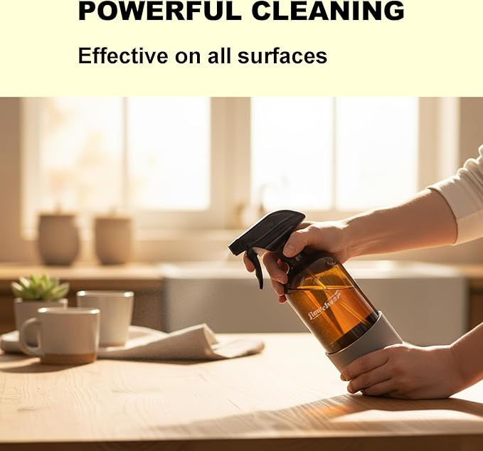 flowcheer Multi-Purpose Cleaner Starter Kit-Lemon Scent all purpose cleaner concentrate,cleaning tablets (6 Refill tablets) with Reusable Spray Bottle Multi-Surface Cleaner, 6x17fl oz