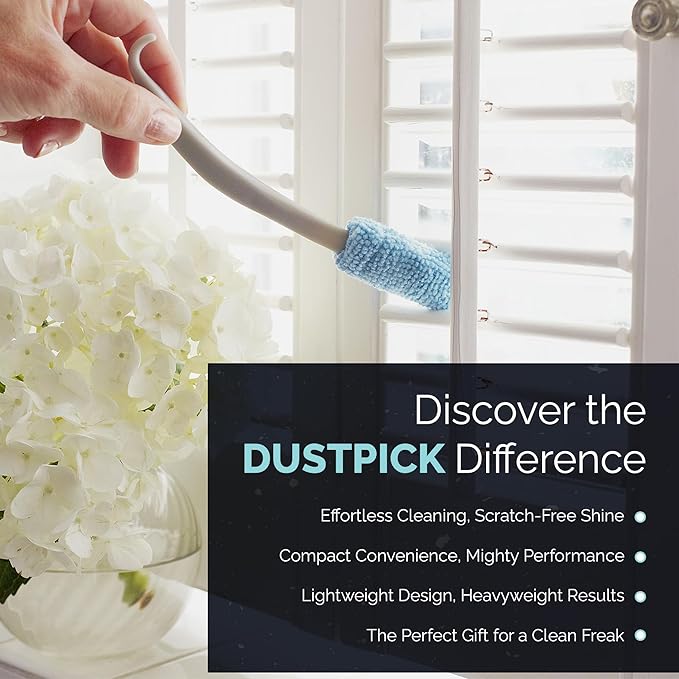 Reusable Microfiber Duster & Crevice Cleaning Brush | Versatile Cleaning Tools for Blinds, Window Tracks, Shutters, Baseboards, Kitchen Gaps | Microfiber Window & Space Cleaner (Pack of 2)