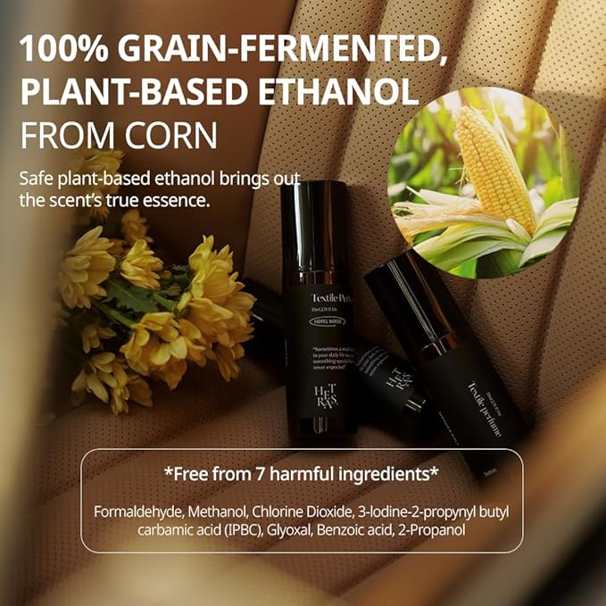 hetras Textile Perfume | Soosunhwa - Elegant Daffodils Scent | Long-Lasting Subtle Fragrance Wrinkle Release Spray | Travel-Size Linen Freshener | Made with Natural Essential Oils, 2.7 fl. oz.