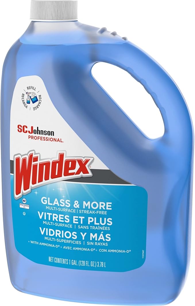 Windex 682252EA Powerized Formula Glass & Surface Cleaner, 1gal Bottle