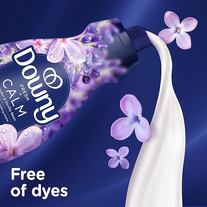 Downy Ultra Soft Fabric Softener Liquid, Calm, Lavender and Vanilla Bean, 56 fl oz, 83 Loads