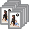 5x7 Picture Frame, Clear Acrylic Photo Frame with White Mat for 4x6 Photos, One-Piece Shatterproof Tool-Free Design, UV-Resistant Waterproof Tabletop Frame for Home Office Decor with 10-Year Warranty